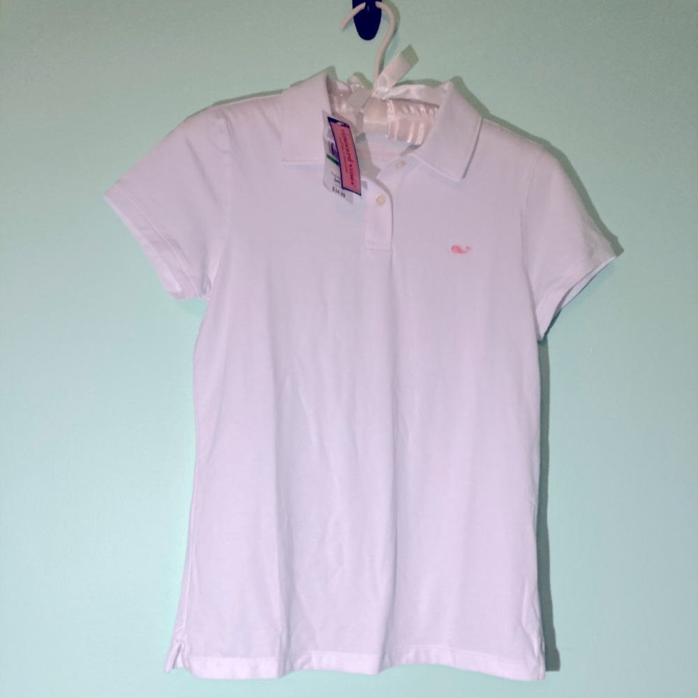 NWT Girls Vineyard Vine White Polo Golf Shirt
